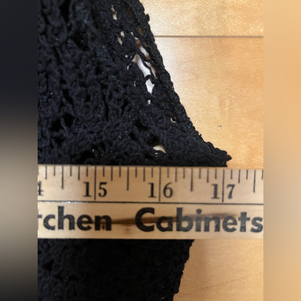 Zara Elegant Black Crochet Maxi Dress - Picture 14 of 16